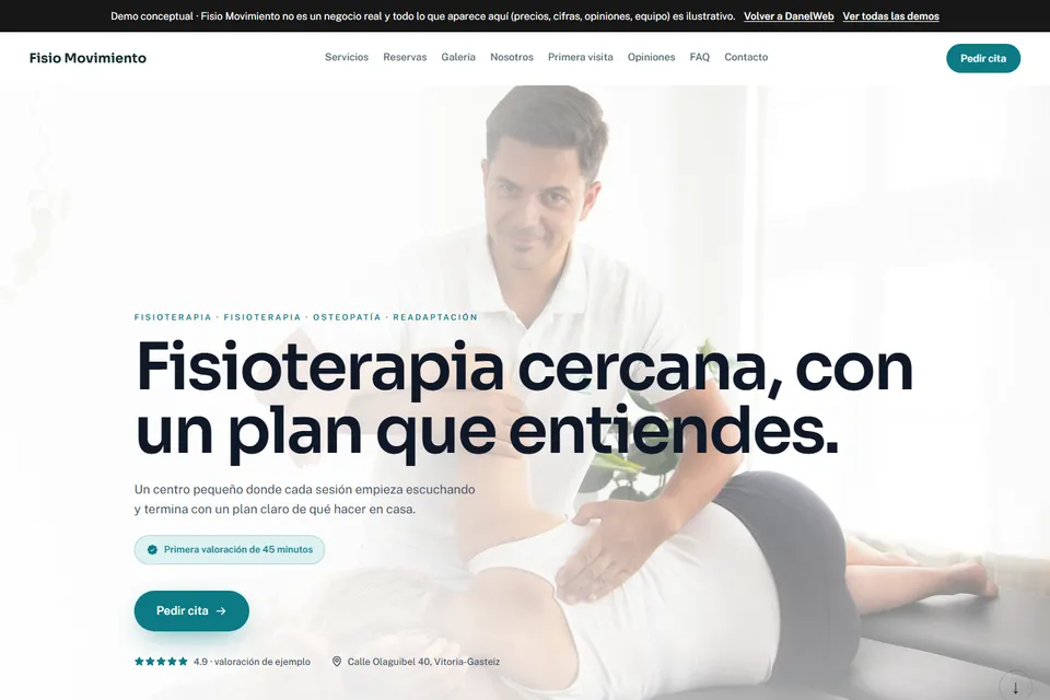 Vista previa de la demo Fisio Movimiento