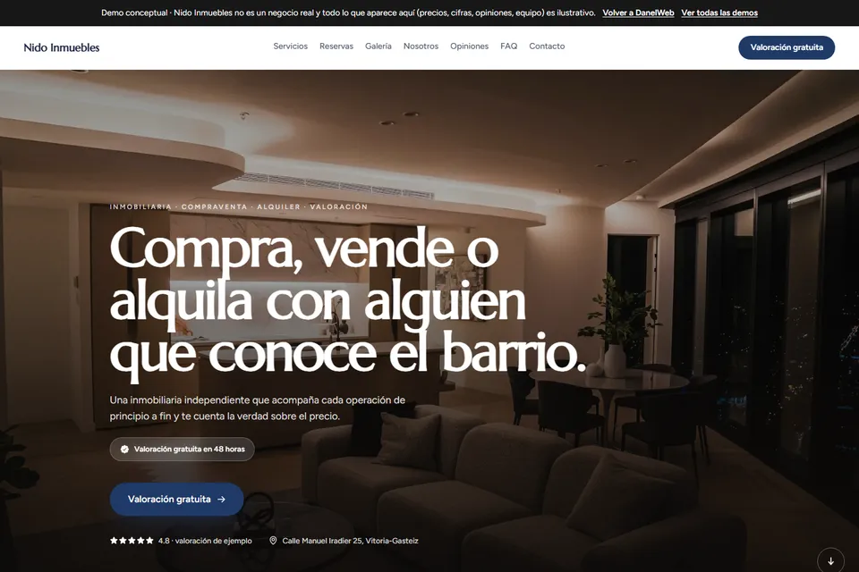 Vista previa de la demo Nido Inmuebles